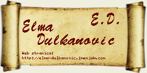 Elma Dulkanović vizit kartica